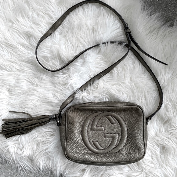 Gucci Handbags - Gucci Soho Disco Crossbody Bag - Metallic Gray